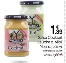Supermercados El Jamón YBARRA Salsa Cocktail, Gaucha o Alioli oferta