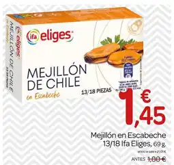 Supermercados El Jamón IFA ELIGES Mejillón en Escabeche 13/18 oferta