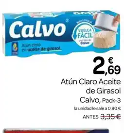 Supermercados El Jamón CALVO Atún Claro Aceite de Girasol oferta