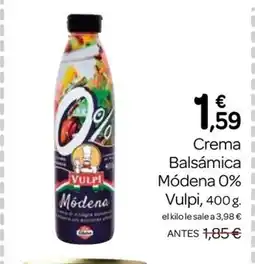 Supermercados El Jamón VULPI Crema Balsámica Módena 0% oferta