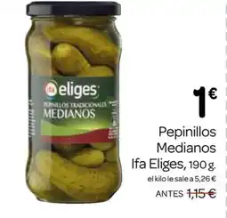 Supermercados El Jamón IFA ELIGES Pepinillos Medianos oferta