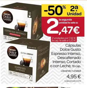 Cápsulas Dolce Gusto Espresso Intenso, Descafeinado Intenso, Cortado o con Leche