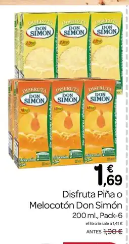 Supermercados El Jamón DON SIMÓN Disfruta Piña o Melocotón oferta