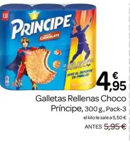 Supermercados El Jamón PRINCIPE Galletas Rellenas Choco oferta