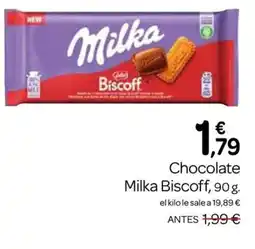 Supermercados El Jamón Chocolate Milka Biscoff oferta