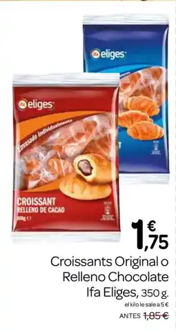 Supermercados El Jamón IFA ELIGES Croissants Original o Relleno Chocolate oferta