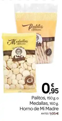 Supermercados El Jamón Palitos Medallas Horno de Mi Madre oferta