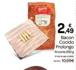 Supermercados El Jamón PROLONGO Bacon Cocido oferta