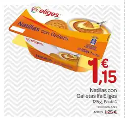 Supermercados El Jamón IFA ELIGES Natillas con Galletas oferta