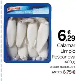 Supermercados El Jamón PESCANOVA Calamar Limpio oferta