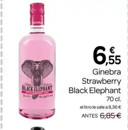 Supermercados El Jamón BLACK ELEPHANT Ginebra Strawberry oferta