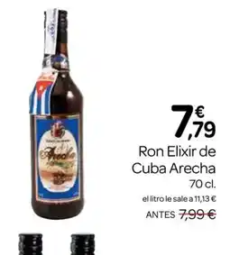 Supermercados El Jamón Ron Elixir de Cuba Arecha oferta