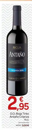 Supermercados El Jamón D.O. Rioja Tinto Antaño Crianza oferta