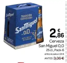 Supermercados El Jamón SAN MIGUEL Cerveza oferta