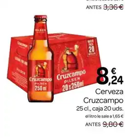 Supermercados El Jamón CRUZCAMPO Cerveza oferta