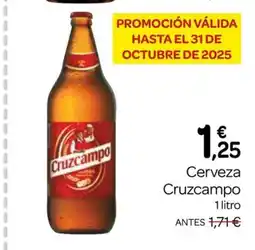 Supermercados El Jamón CRUZCAMPO Cerveza oferta