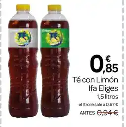 Supermercados El Jamón IFA ELIGES Té con Limón oferta