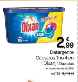 Supermercados El Jamón DIXAN Detergente Cápsulas Trio 4 en oferta