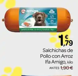 Supermercados El Jamón IFA AMIGO Salchichas de Pollo con Arroz oferta