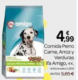 Supermercados El Jamón IFA AMIGO Comida Perro Carne, Arroz y Verduras oferta