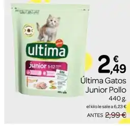 Supermercados El Jamón ÚLTIMA Gatos Junior Pollo oferta
