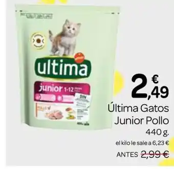 Supermercados El Jamón ÚLTIMA Gatos Junior Pollo oferta