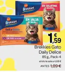 Supermercados El Jamón BREKKIES Gato Daily Delice oferta