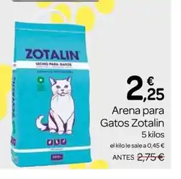 Supermercados El Jamón ZOTALIN Arena para Gatos oferta