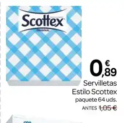 Supermercados El Jamón SCOTTEX Servilletas Estilo oferta