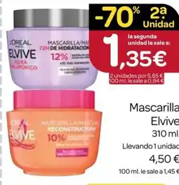 Supermercados El Jamón ELVIVE Mascarilla oferta