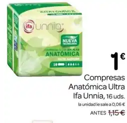 Supermercados El Jamón IFA UNNIA Anatómica Ultra oferta