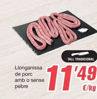 SPAR Fragadis Llonganissa de porc amb o sense pebre oferta