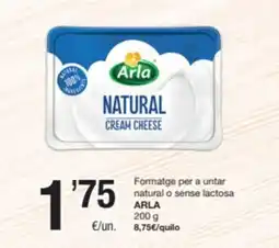 SPAR Fragadis ARLA Formatge per a untar natural o sense lactosa oferta
