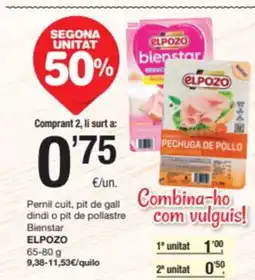 SPAR Fragadis ELPOZO Pernil cuit, pit de gall dindi o pit de pollastre Bienstar oferta