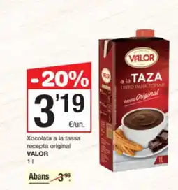 SPAR Fragadis VALOR Xocolata a la tassa recepta original1 L oferta