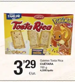 SPAR Fragadis CUÉTARA Galetes Tosta Rica oferta