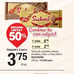 SPAR Fragadis SUCHARD Torró de xocolata clàssic, ametlles, Oreo o Oreo blanc oferta
