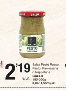 SPAR Fragadis GALLO Salsa Pesto Rosso, Pesto, Parmesana o Napolitana oferta