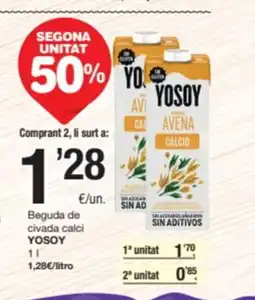 SPAR Fragadis YOSOY Beguda de civada calci oferta