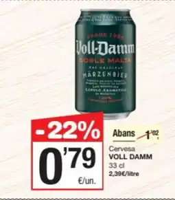 SPAR Fragadis VOLL DAMM Cervesa oferta