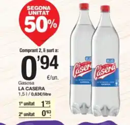 SPAR Fragadis LA CASERA Gasosa oferta