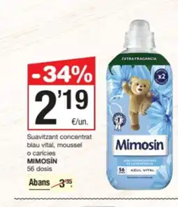 SPAR Fragadis MIMOSÍN Suavitzant concentrat blau vital, moussel o carícies oferta