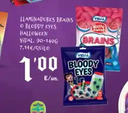 SPAR Fragadis VIDAL Llaminadures brains o bloddy eyes halloween oferta