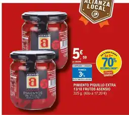 E.Leclerc ASENSIO Pimiento piquillo extra 13/18 frutos oferta