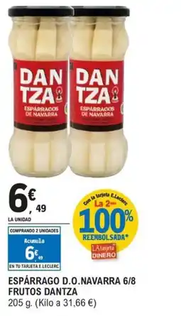 E.Leclerc DANTZA Espárrago d.o. navarra 6/8 frutos oferta