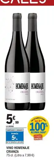 E.Leclerc Vino homenaje crianza oferta