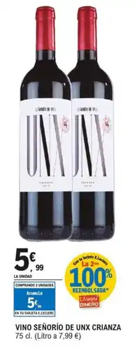 E.Leclerc Vino señorío de unx crianza oferta