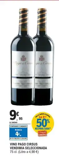 E.Leclerc Vino pago cirsus vendimia seleccionada oferta