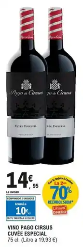E.Leclerc Vino pago cirsus cuvée especial oferta