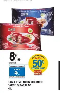 E.Leclerc Gama pimientos molinico carne o bacalao oferta